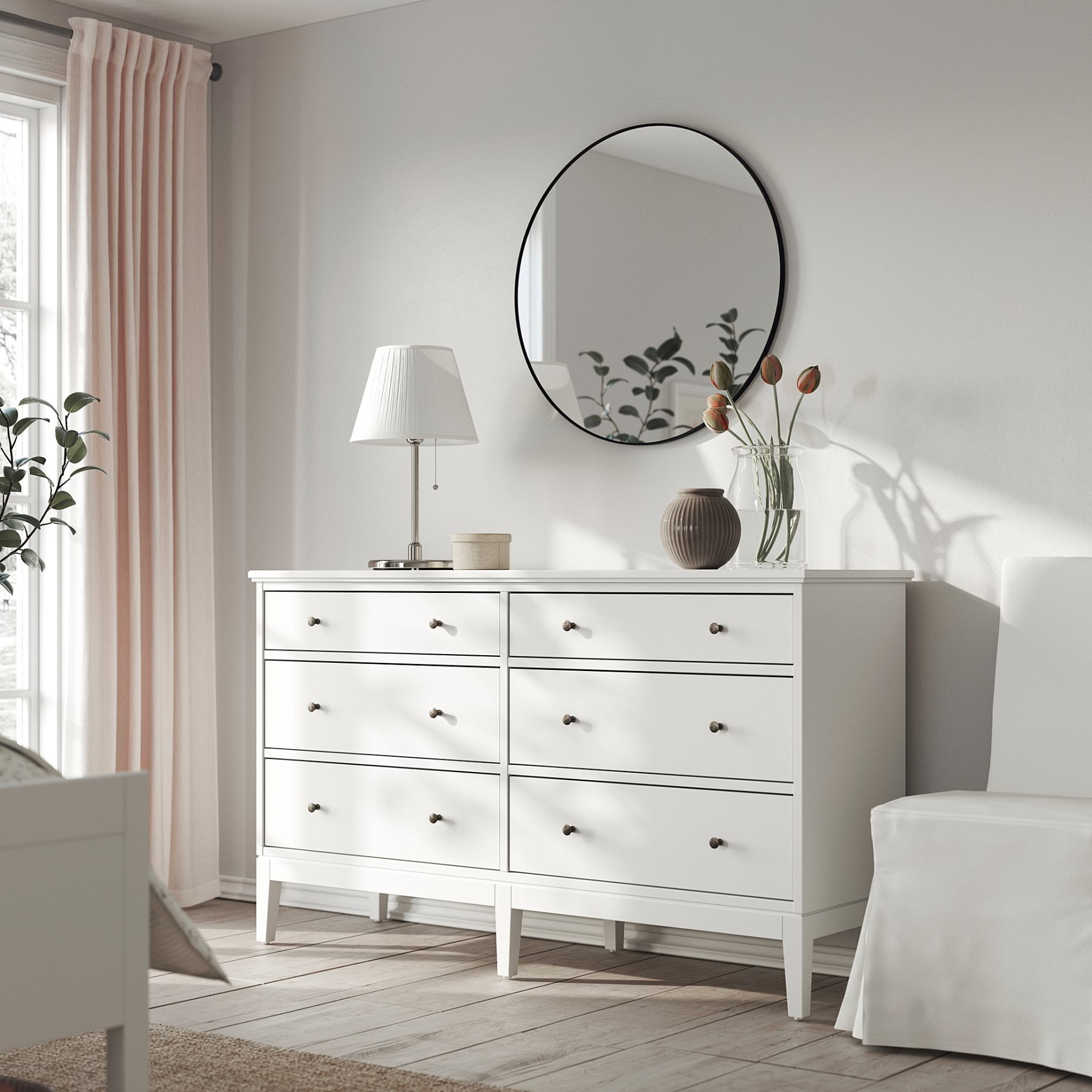 IDANAS chest of 6 drawers, 162x95 cm, White IKEA Greece