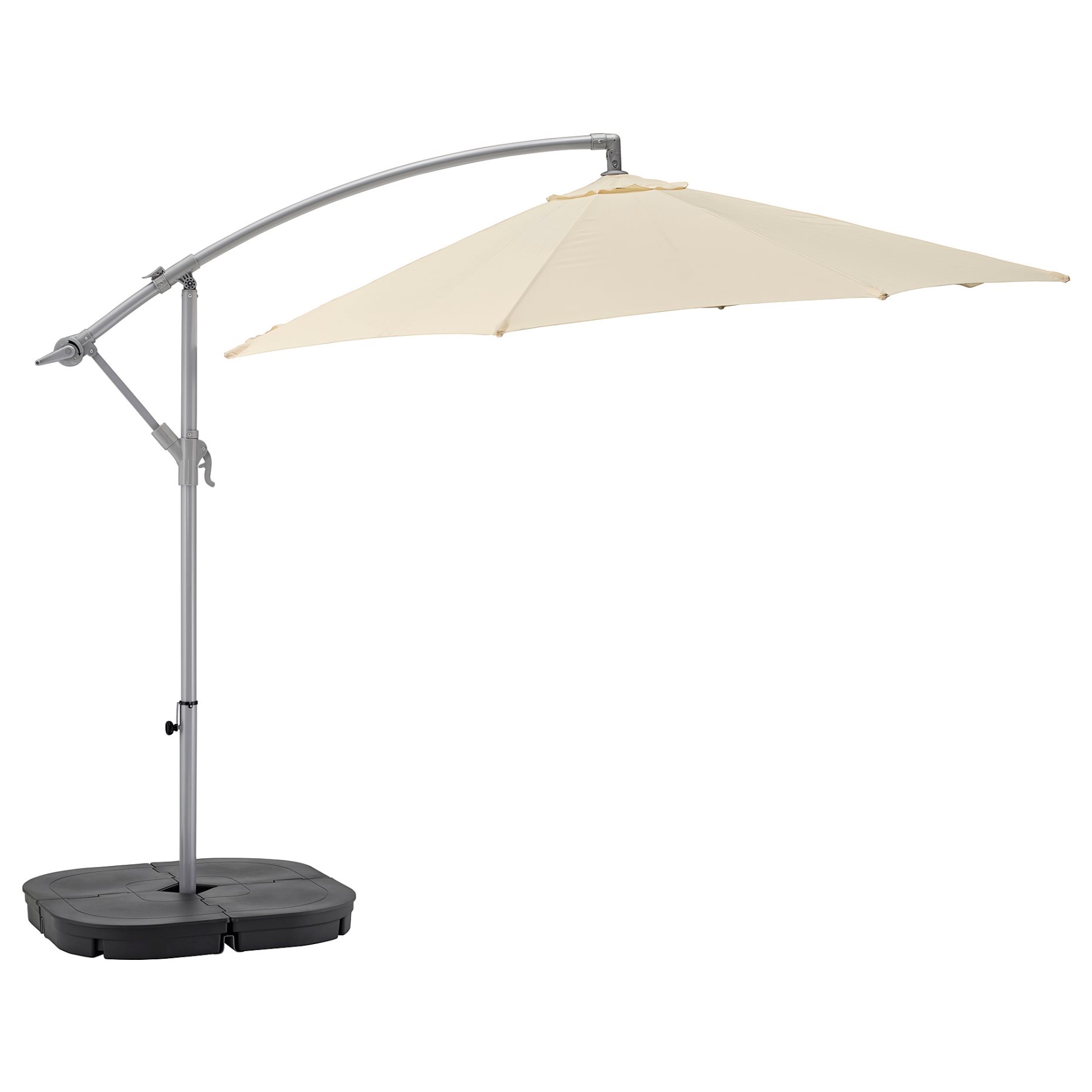 Gewoon Voornaamwoord Generaliseren KARLSO/SVARTO parasol, hanging with base, Beige | IKEA Greece