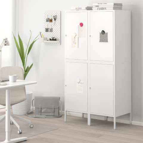  HALLAN  storage combination with doors White IKEA  Greece