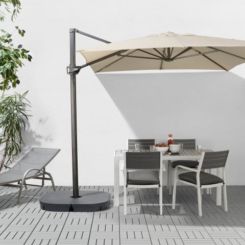 SEGLARO/SVARTO ομπρέλα, κρεμαστή με βάση, Μπεζ | IKEA Ελλάδα