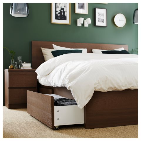 Malm Bed Frame High With 4 Storage, Ikea Malm Bed With Drawers Instructions Pdf