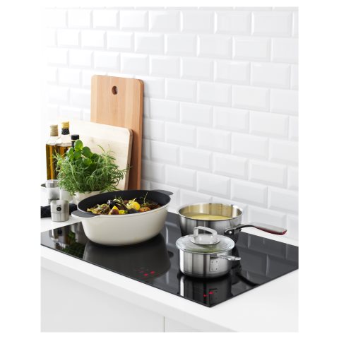 HOGKLASSIG induction hob with flexible zones  Black IKEA  