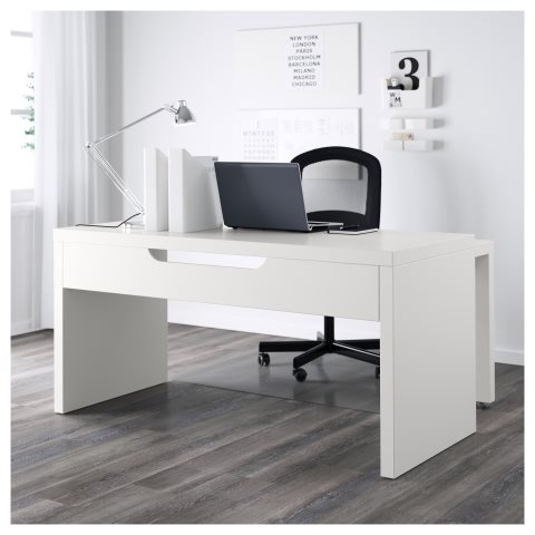 Malm Desk With Pull Out Panel White Ikea Greece