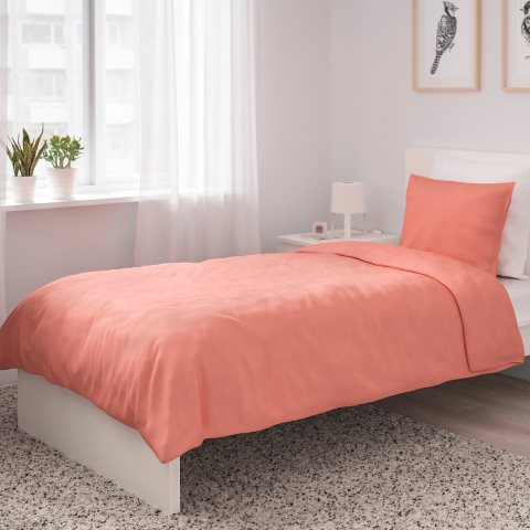 Angslilja Quilt Cover And Pillowcase Orange Ikea Greece