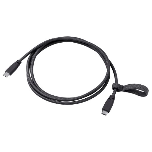 LILLHULT USB type C C cord, 1.5 m, Grey IKEA Greece