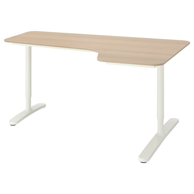 Minimalist Ikea Bekant Corner Desk Size 