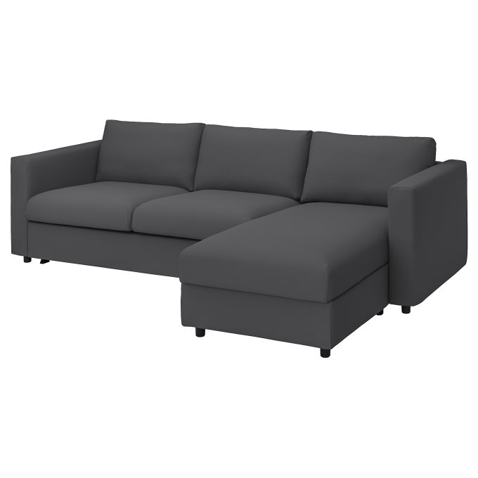 Vimle 3 Seat Sofa Bed With Chaise, Sofa Bed Chaise Lounge Ikea