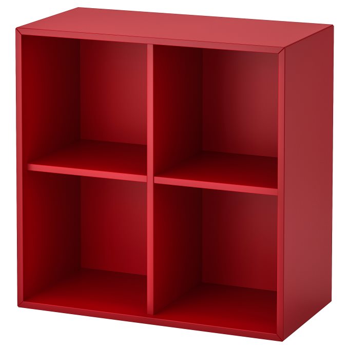 Eket Cabinet With 4 Compartments Red Ikea Greece