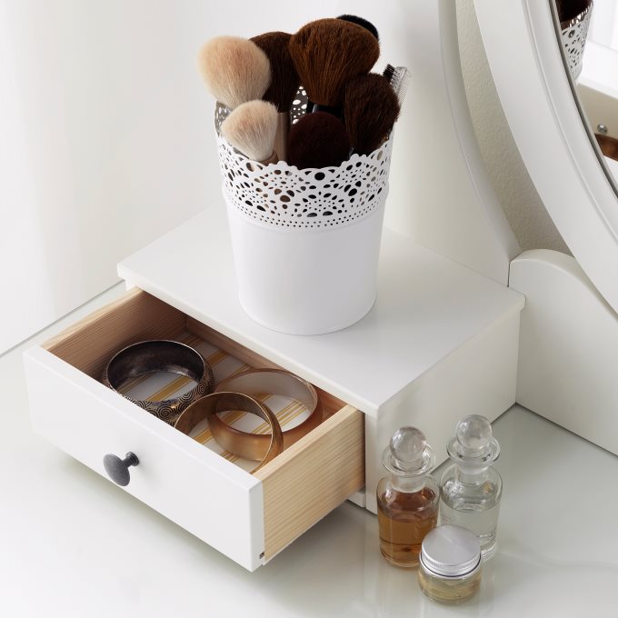 Hemnes Dressing Table With Mirror, Vanity Desk With Mirror Ikea