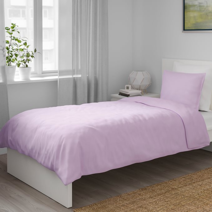 Angslilja Quilt Cover And Pillowcase, Purple Duvet Cover Ikea