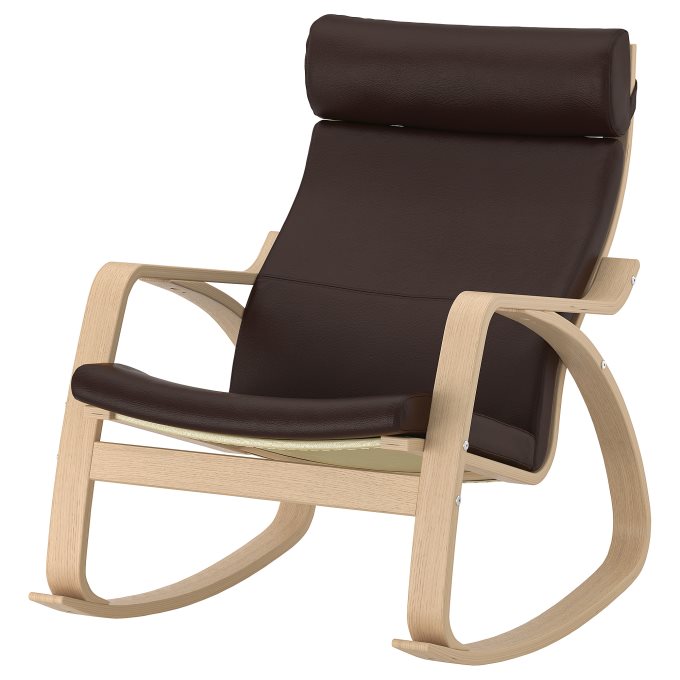 POANG rocking-chair, Brown | IKEA Greece