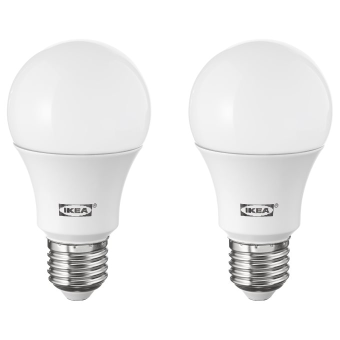 RYET LED bulb E27 1000 lumen, 2 pack, White | IKEA Greece