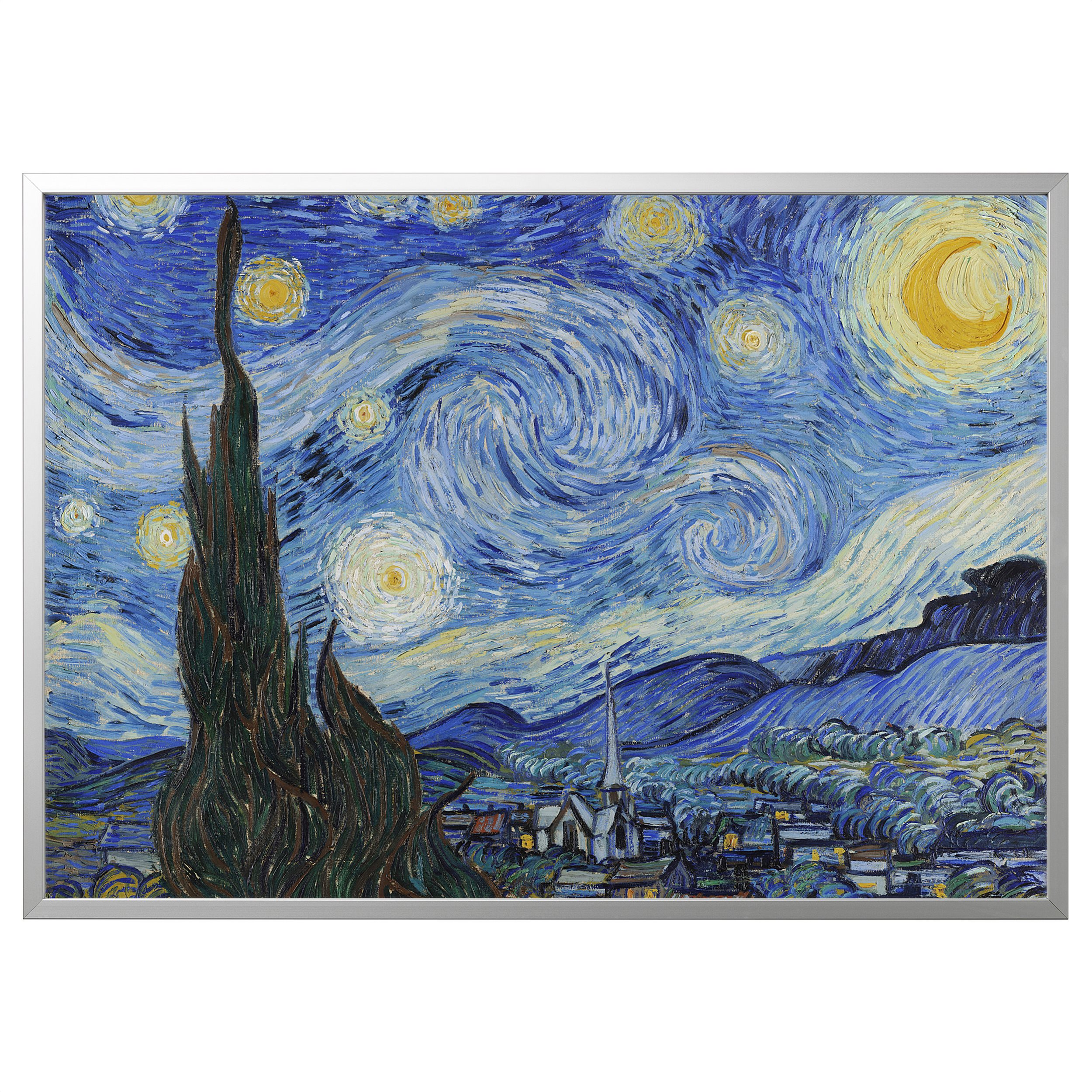 BJORKSTA πίνακας, έναστρη νύχτα/118x78 cm, Γκρι | IKEA Ελλάδα