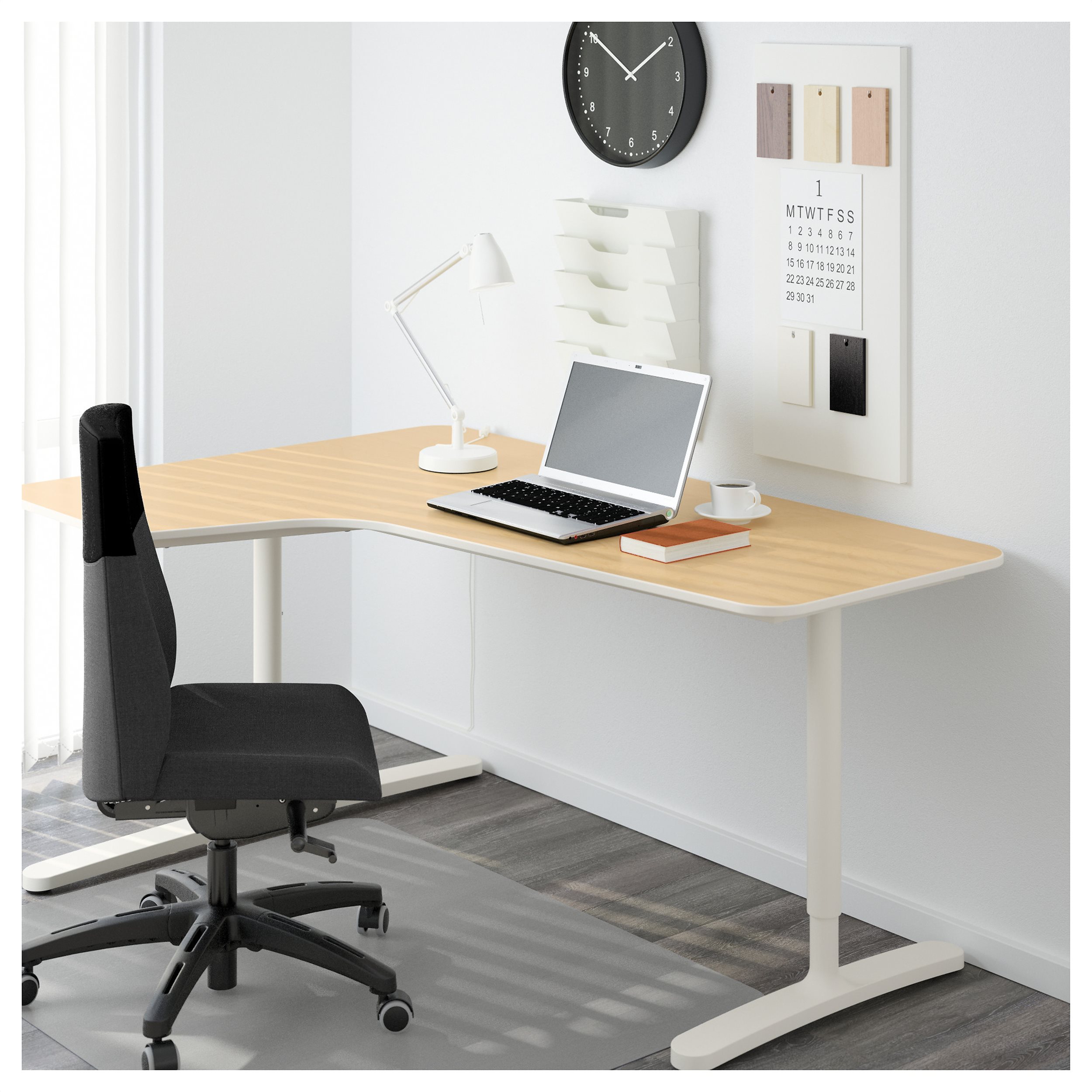 Wooden Ikea Corner Desk Size for Streaming