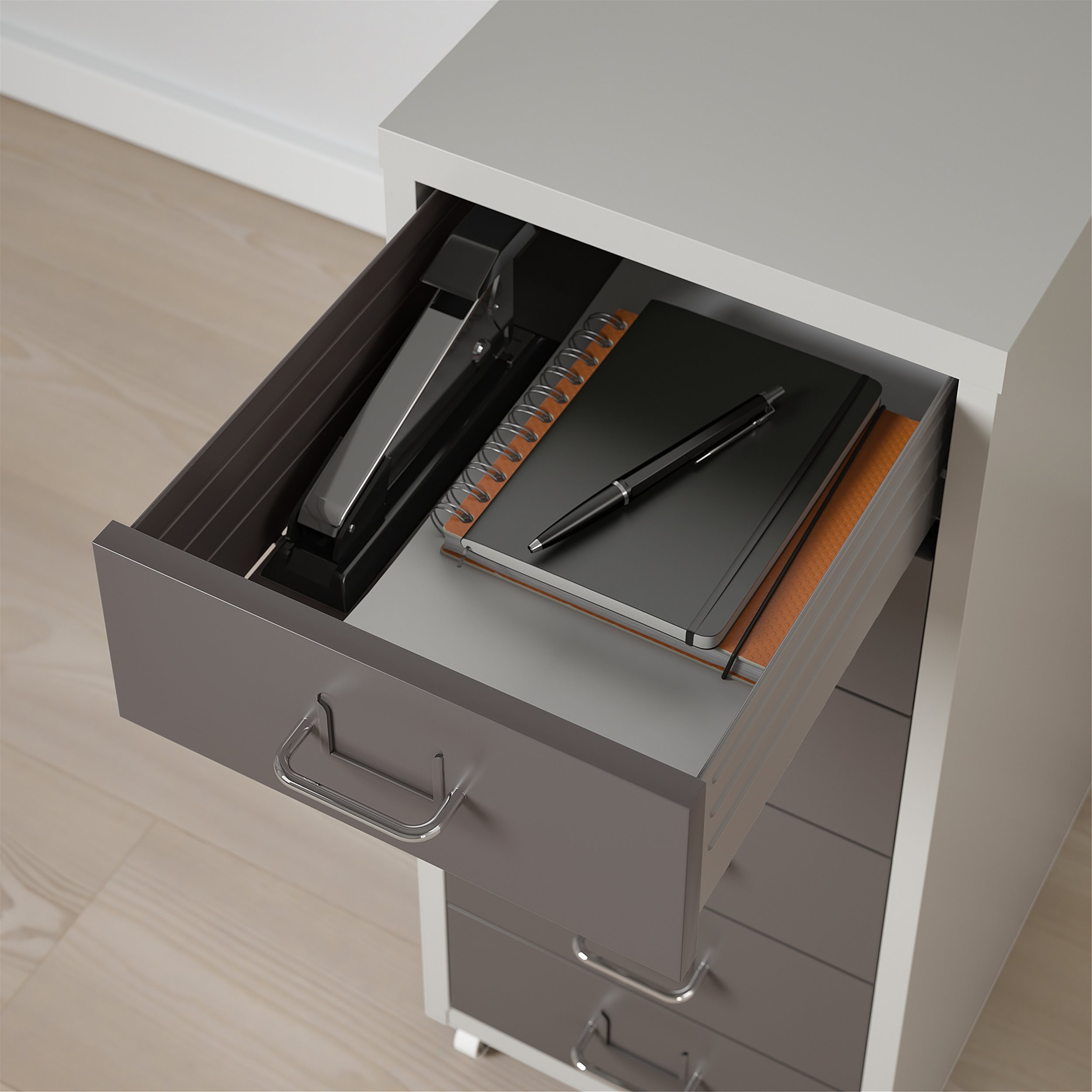 HELMER drawer unit on castors, 28x69 cm, Grey IKEA Greece